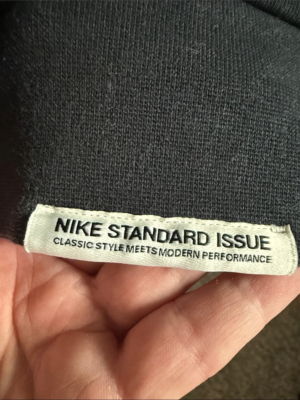 Men Nike Black Crew Sweatshirt with Side Zipper